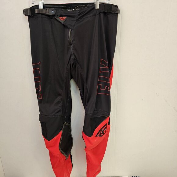 Fly Racing Kinetic Mesh MX Motorcycle Pants Red Black Sz 34 Breathable T0392 - Picture 1 of 11